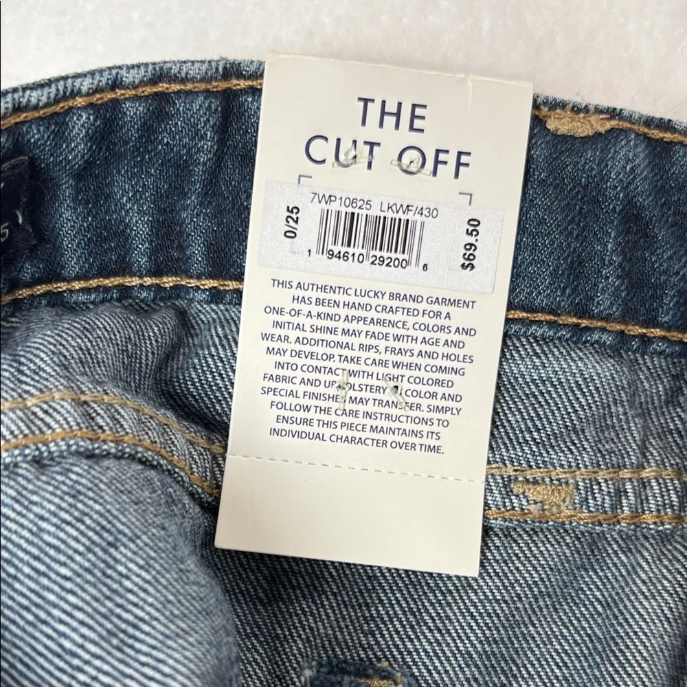 Lucky Brand Women’s Sz0/25 Dark‎ Blue Denim Cutoff Shorts Get Ready For Spring